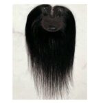 Γυναικείο Topper Τουπέ κορυφής μαλλιών από φυσική τρίχα  Full lace ( ραμμένο σε διαφάνεια ) - Black Μαύρο 10 inches - Image 4