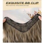 Τρέσα με 5 κλιπ U shape για έξτρα όγκο συνθετικής τρίχας υψηλής ποιότητας - Ombre Ξανθό 24 Inches - Image 3