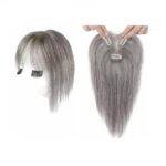 Γυναικείο Topper Τουπέ κορυφής μαλλιών με κλιπ μεγάλης επιφάνειας  10 inches - Grey