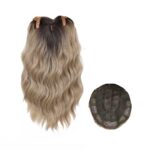 Γυναικείο Topper Τουπέ κορυφής μαλλιών με κλιπ μεγάλης επιφάνειας  14 inches - Ξανθό Honey Μελί