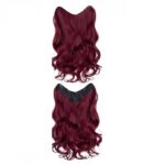 Τρέσα με 5 κλιπ U shape για έξτρα όγκο συνθετικής τρίχας υψηλής ποιότητας - Κόκκινο Burgundy 22 inches