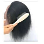 Ξύλινη χτένα με μεταλλικά δόντια ειδική για περούκες και topper - Image 3