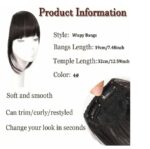 Φράντζα Ποστίς με 2 κλιπ και ραβώμενη σε Ξανθό πλατινέ  χρώμα - Image 3