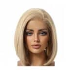 Γυναικεία περούκα Full lace 13x4 (αόρατη εφαρμογή) σε ξανθό χρώμα συνθετική υψηλής ποιότητας 12 inches