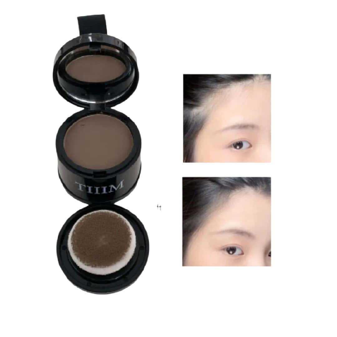 HAIRLINE-ROOT-POWDER-BROWN Σκόνη Hairline Powder για τις ρίζες των μαλλιών και για κενά με βουρτσάκι τοποθέτησης- Καστανό Beige Brown - Image 1