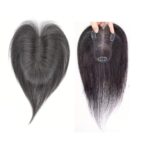 Γυναικείο Topper Τουπέ κορυφής μαλλιών από φυσική τρίχα  Full lace ( ραμμένο σε διαφάνεια ) - Φυσικό μαύρο 12 inches