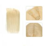 Γυναικείο Topper Τουπέ κορυφής μαλλιών από φυσική τρίχα  Full lace ( ραμμένο σε διαφάνεια ) - Ξανθό πλατινέ 12 inches