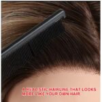 Γυναικεία περούκα Full lace 13x4 (αόρατη εφαρμογή) σε Καστανό με ανταύγειες χρώμα συνθετική υψηλής ποιότητας 20 inches - Image 2