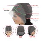 Γυναικεία περούκα Full lace 13x4 (αόρατη εφαρμογή) σε Καστανό με ανταύγειες χρώμα συνθετική υψηλής ποιότητας 20 inches - Image 3