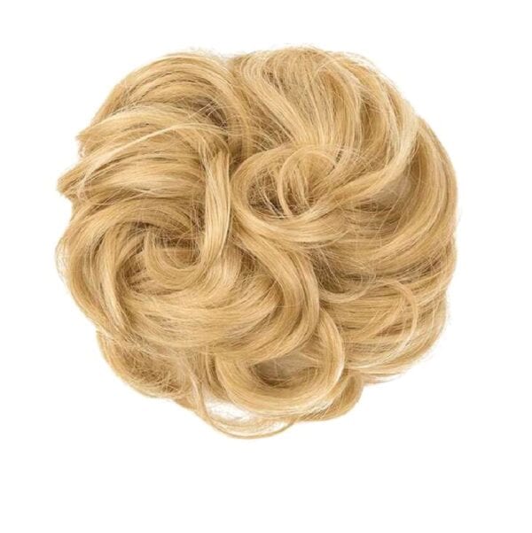 Ποστίς Κότσος με λάστιχο συνθετική τρίχα υψηλής ποιότητας - Ξανθό gold χρώμα - Image 2