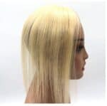 Γυναικείο Topper Τουπέ κορυφής μαλλιών από φυσική τρίχα  Full lace ( ραμμένο σε διαφάνεια ) - Ξανθό 12 inches - Image 3