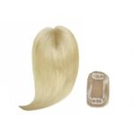 Γυναικείο Topper Τουπέ κορυφής μαλλιών από φυσική τρίχα Silk base ( όψη δέρματος στην χωρίστρα ) - Ξανθό 12 inches