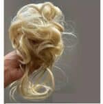 Ποστίς Κότσος συνθετική τρίχα υψηλής ποιότητας με αφέλειες και  κλάμερ τοποθέτησης- Ξανθό ανοιχτό - Image 2