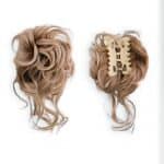 Ποστίς Κότσος συνθετική τρίχα υψηλής ποιότητας με αφέλειες και  κλάμερ τοποθέτησης- Ξανθό σκούρο