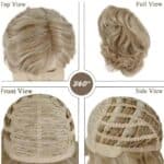 Γυναικεία περούκα σγουρή σε Κόκκινο σκούρο Burgundy χρώμα  συνθετική υψηλής ποιότητας 11 inches - Image 2