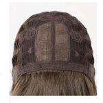 Γυναικεία περούκα σε καστανό ανοιχτό χρώμα με αφέλειες συνθετική υψηλής ποιότητας 16 inches - Image 3