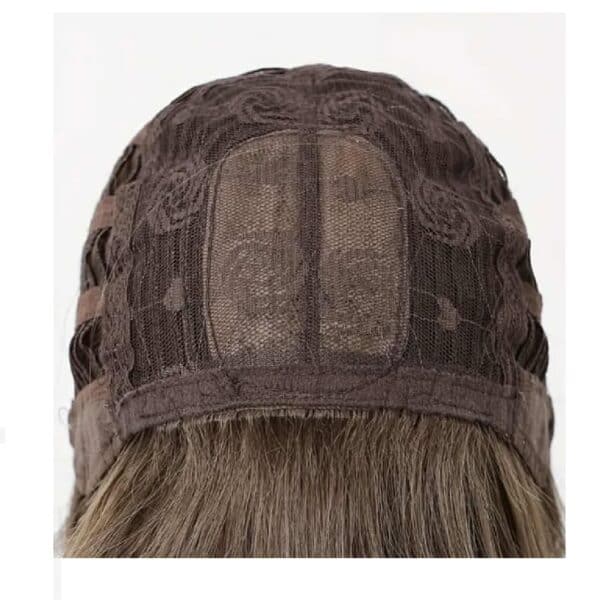 Γυναικεία περούκα curly σε καστανό  χρώμα με αφέλειες συνθετική υψηλής ποιότητας 15 inches - Image 3