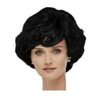 Γυναικεία περούκα σγουρή σε Μαύρο χρώμα  συνθετική υψηλής ποιότητας 11 inches