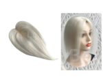 Γυναικείο Topper Τουπέ κορυφής μαλλιών από φυσική τρίχα  - Γκρι ανοιχτό λευκό 10 inches - Image 2