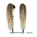 Ποστίς Αλογοουρά  Ponytail συνθετική τρίχα Kanekalon υψηλής ποιότητας με χτενάκι φωλιά- Water Wave Καστανό ombre #T2/27/613 71cm