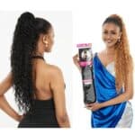 Ποστίς Αλογοουρά  Ponytail συνθετική τρίχα Kanekalon υψηλής ποιότητας με χτενάκι φωλιά- Loose Curl Καστανό σκούρο Ombre  T1b/30 71cm - Image 2