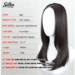 Γυναικείο Topper Τουπέ κορυφής μαλλιών με κλιπ μεγάλης επιφάνειας και διάφανη χωρίστρα 18 inches συνθετική τρίχα Kanekalon- Καστανό σκούρο χρώμα - Image 2