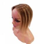 Γυναικείο Topper Τουπέ κορυφής μαλλιών από φυσική τρίχα  - Καστανό με ανταύγειες  10 inches - Image 2