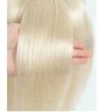 Γυναικείο Topper Τουπέ κορυφής μαλλιών από φυσική τρίχα  - Ξανθό ανοιχτό 1001 16 inches - Image 2