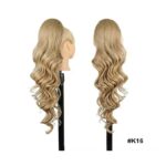 Ποστίς Αλογοουρά  Ponytail συνθετική τρίχα Kanekalon υψηλής ποιότητας με χτενάκι φωλιά- Loose Curl Σκούρο ξανθό K16  71cm