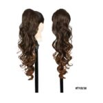 Ποστίς Αλογοουρά  Ponytail συνθετική τρίχα Kanekalon υψηλής ποιότητας με χτενάκι φωλιά- Loose Curl Καστανό σκούρο Ombre  T1b/30 71cm