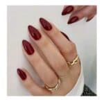 Press-on Nails Ψεύτικα νύχια σετ nail art 24 Τμχ  + 1 κόλλα- Dark Red Κόκκινο