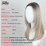 Γυναικείο Topper Τουπέ κορυφής μαλλιών με κλιπ μεγάλης επιφάνειας και διάφανη χωρίστρα 18 inches συνθετική τρίχα Kanekalon- Ξανθό με ανταύγειες και σκούρη ρίζα χρώμα - Image 2