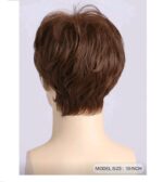 Γυναικεία περούκα σε καστανό χρώμα  συνθετική υψηλής ποιότητας 8 inches - Image 2