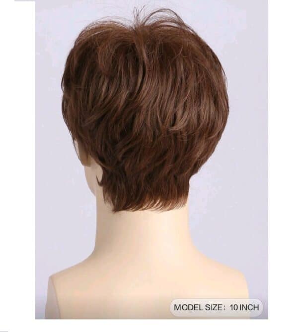 Γυναικεία περούκα σε καστανό χρώμα  συνθετική υψηλής ποιότητας 8 inches - Image 2