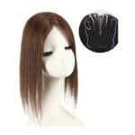 Γυναικείο Topper Τουπέ κορυφής μαλλιών από φυσική τρίχα  - Καστανό σκούρο 10 inches