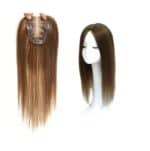 Γυναικείο Topper Τουπέ κορυφής μαλλιών από φυσική τρίχα  - Καστανό  #4 16 inches