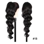 Ποστίς Αλογοουρά  Ponytail συνθετική τρίχα Kanekalon υψηλής ποιότητας με χτενάκι φωλιά- Loose Curl Μαύρο  # 1b 71cm