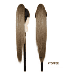 Ποστίς Αλογοουρά  Ponytail συνθετική τρίχα Kanekalon υψηλής ποιότητας με χτενάκι φωλιά- Ίσια Καστανό ανοιχτό # Toffee 71cm