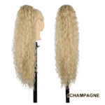 Ποστίς Αλογοουρά  Ponytail συνθετική τρίχα Kanekalon υψηλής ποιότητας με χτενάκι φωλιά- Water Wave Ξανθό # Champagne Blonde 71cm