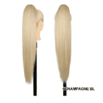 Ποστίς Αλογοουρά  Ponytail συνθετική τρίχα Kanekalon υψηλής ποιότητας με χτενάκι φωλιά- Ίσια Ξανθό # Champagne Blonde 71cm
