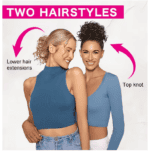 Ποστίς Κότσος Dalia συνθετική τρίχα Kanekalon υψηλής ποιότητας με φωλιά και χτενάκια τοποθέτησης- Ξανθό πλατίνα 8 inches - Image 2