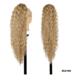 Ποστίς Αλογοουρά  Ponytail συνθετική τρίχα Kanekalon υψηλής ποιότητας με χτενάκι φωλιά- Water Wave Ξανθό σκούρο με ανταύγειες # 22H60 71cm