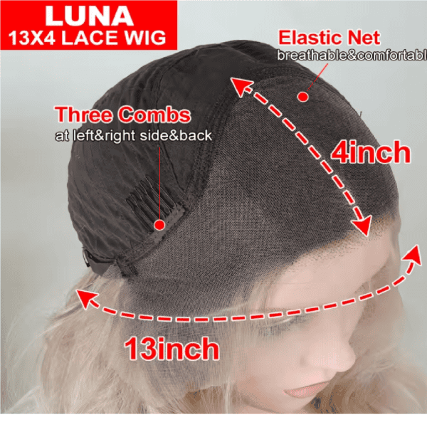 Γυναικεία περούκα Full lace 13x4 (αόρατη εφαρμογή) σε Μαύρο 1b χρώμα συνθετική υψηλής ποιότητας Kanekalon τρίχα    20 inches - Image 2