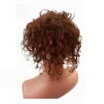 Γυναικείο Topper Τουπέ κορυφής μαλλιών από φυσική τρίχα  - Καστανό άφρο μπούκλα 12 inches - Image 2