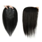 Γυναικείο Topper Τουπέ κορυφής μαλλιών από φυσική τρίχα  - Μαύρο 10 inches