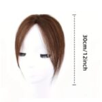 Γυναικείο Topper Τουπέ κορυφής μαλλιών από φυσική τρίχα  - Καστανό 12 inches - Image 2