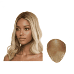 Γυναικείο Topper Τουπέ κορυφής μαλλιών από φυσική τρίχα με διάφανη βάση 15cm*18cm - Ξανθό μελί με σκούρη ρίζα 16 inches