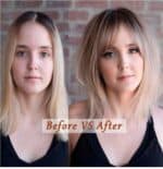 Γυναικείο Topper Τουπέ κορυφής μαλλιών από φυσική τρίχα  - Σκούρο ξανθό 10 inches - Image 3