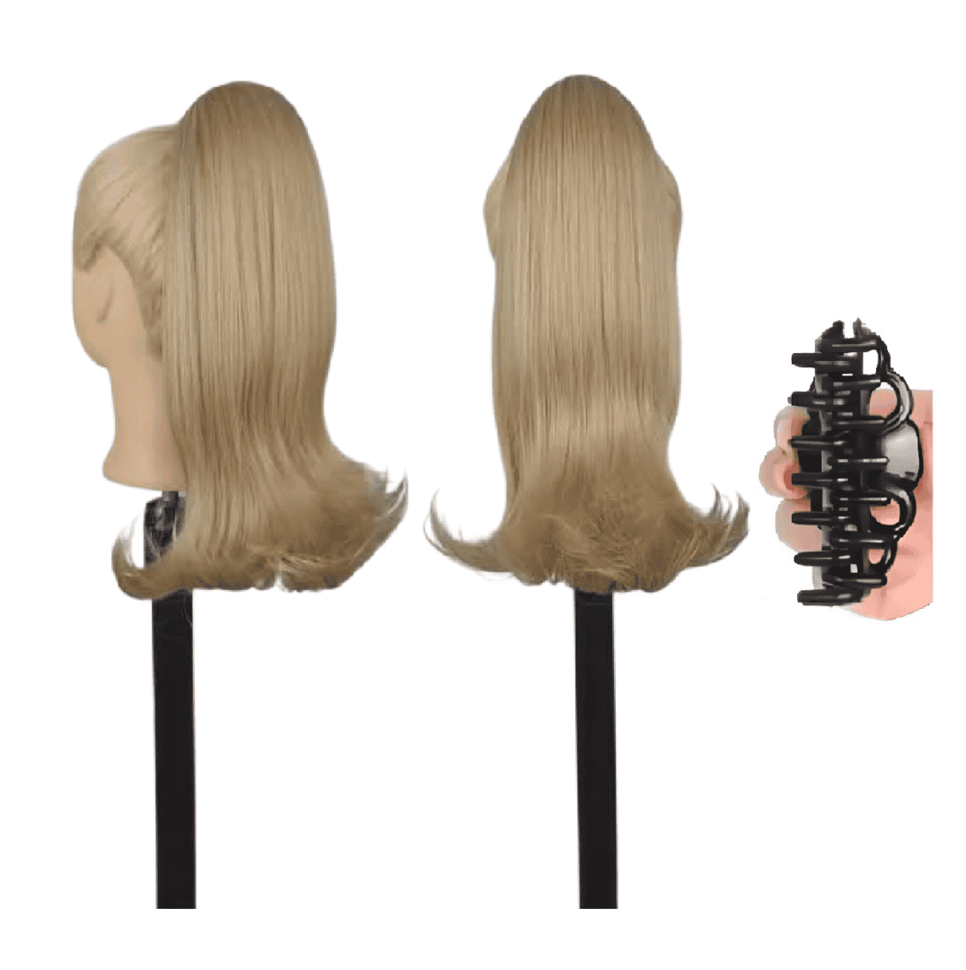 kanekalon-berta-straght-14-inches-22-h-60-blonde-claw Ποστίς Αλογοουρά Ponytail συνθετική τρίχα Kanekalon υψηλής ποιότητας με Κλάμερ- Ίσια Ξανθό με ανταύγειες χρώμα #22H60 35cm - Image 1