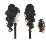 Ποστίς Αλογοουρά  Ponytail συνθετική τρίχα Kanekalon υψηλής ποιότητας με Κλάμερ- Loose curl Καστανό σκούρο  #4 50cm